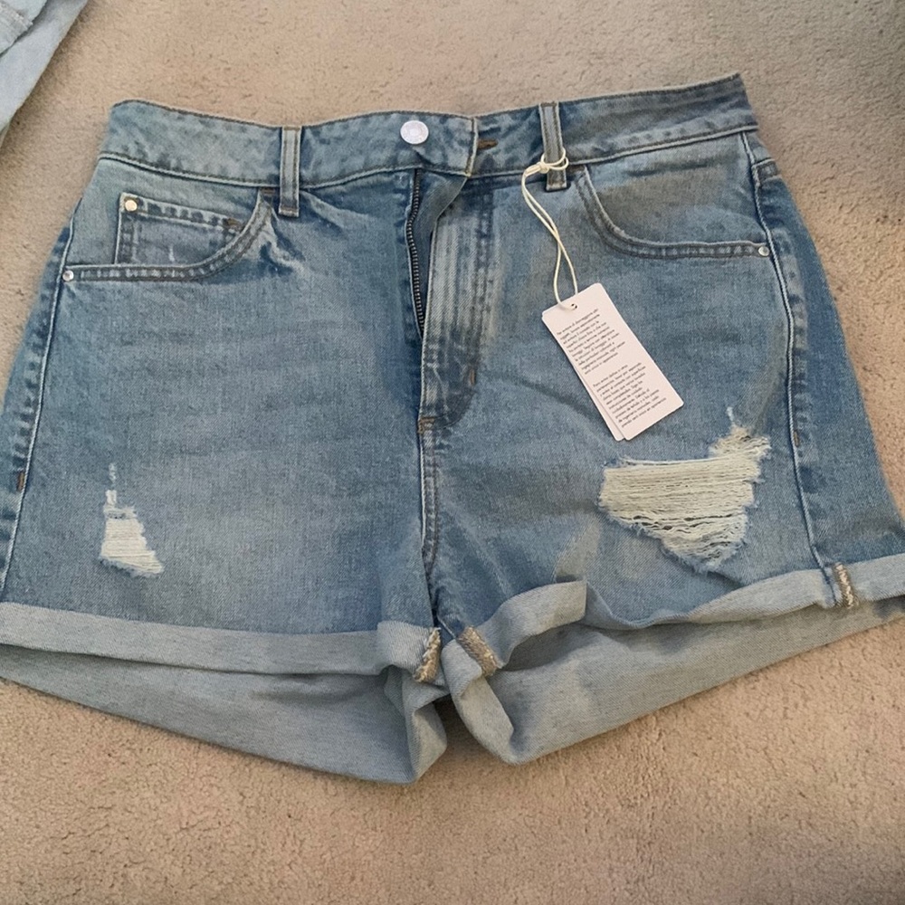 NWT high waisted roll cuff denim shorts